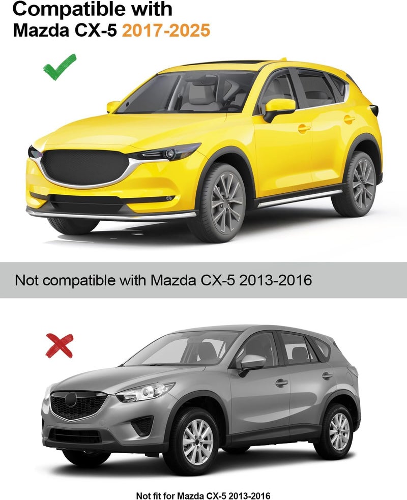 Deejecsun in-Channel Window Rain Guards Fit for Mazda CX-5 2017-2026 Rain Guard Extra Durable Side Window Deflectors Visors Low Profile Vent Visors Vent Shades Car Accessories-4 pcs - Image 3